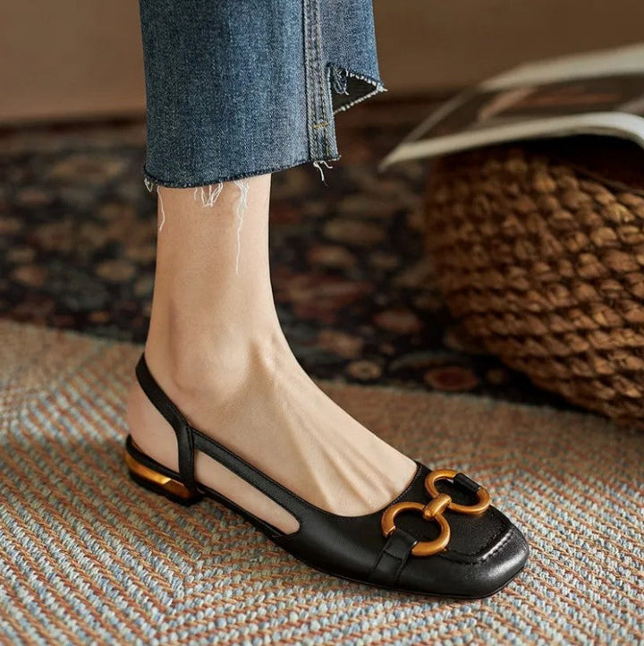 Sabine | Elegante Slingpumps mit Zierschnalle