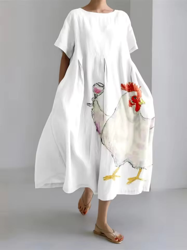 Astrid | Elegantes Sommerkleid mit Blütendekor