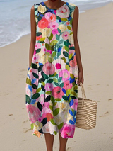 Helene | Luftiges Sommerkleid mit Blütenmuster