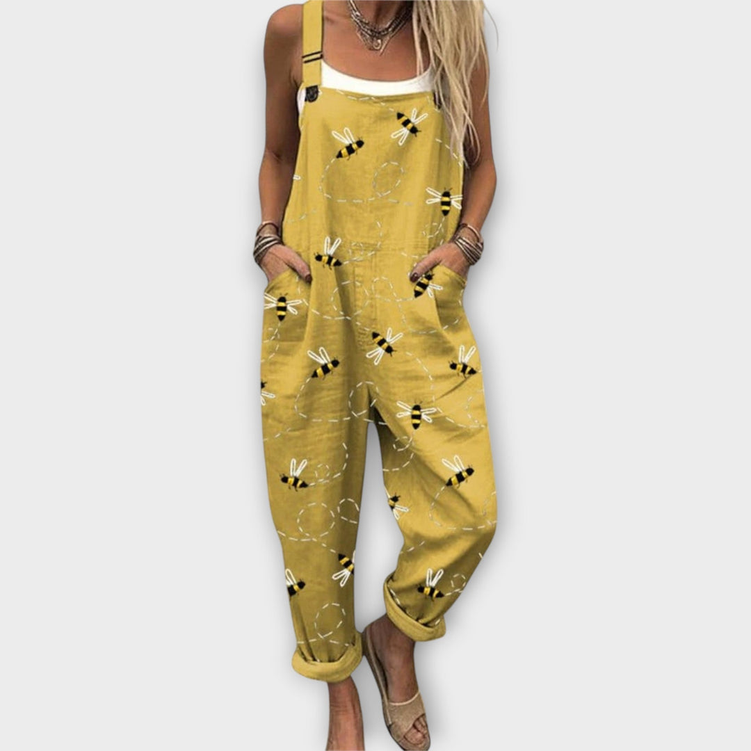 Mathilda | Verspielte Blüten-Latzhose