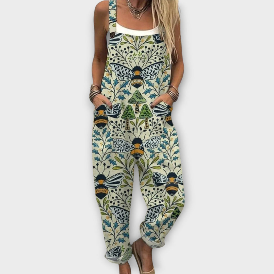Mathilda | Verspielte Blüten-Latzhose