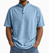 Volkmar | Elegantes Kurzarm-Henleyshirt