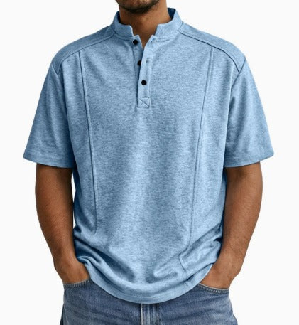 Volkmar | Elegantes Kurzarm-Henleyshirt