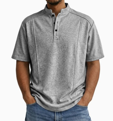 Volkmar | Elegantes Kurzarm-Henleyshirt