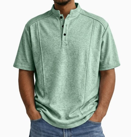 Volkmar | Elegantes Kurzarm-Henleyshirt