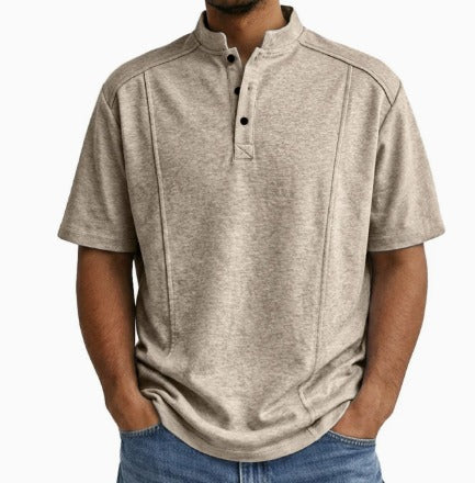 Volkmar | Elegantes Kurzarm-Henleyshirt