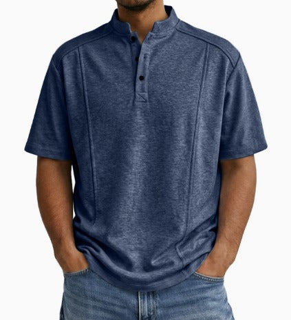 Volkmar | Elegantes Kurzarm-Henleyshirt
