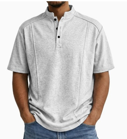 Volkmar | Elegantes Kurzarm-Henleyshirt