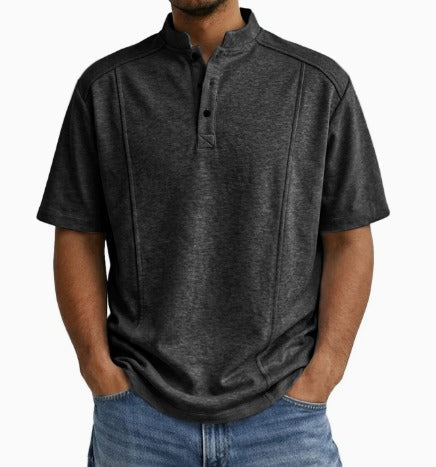 Volkmar | Elegantes Kurzarm-Henleyshirt