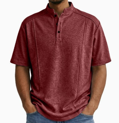 Volkmar | Elegantes Kurzarm-Henleyshirt