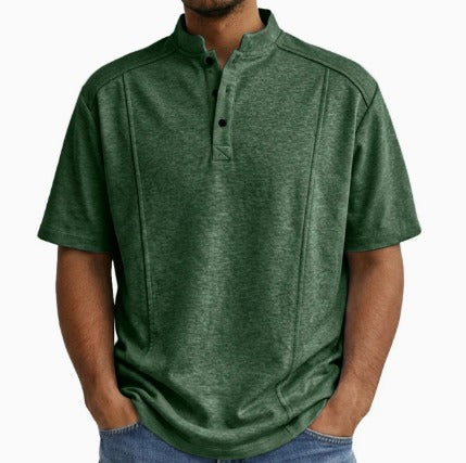 Volkmar | Elegantes Kurzarm-Henleyshirt
