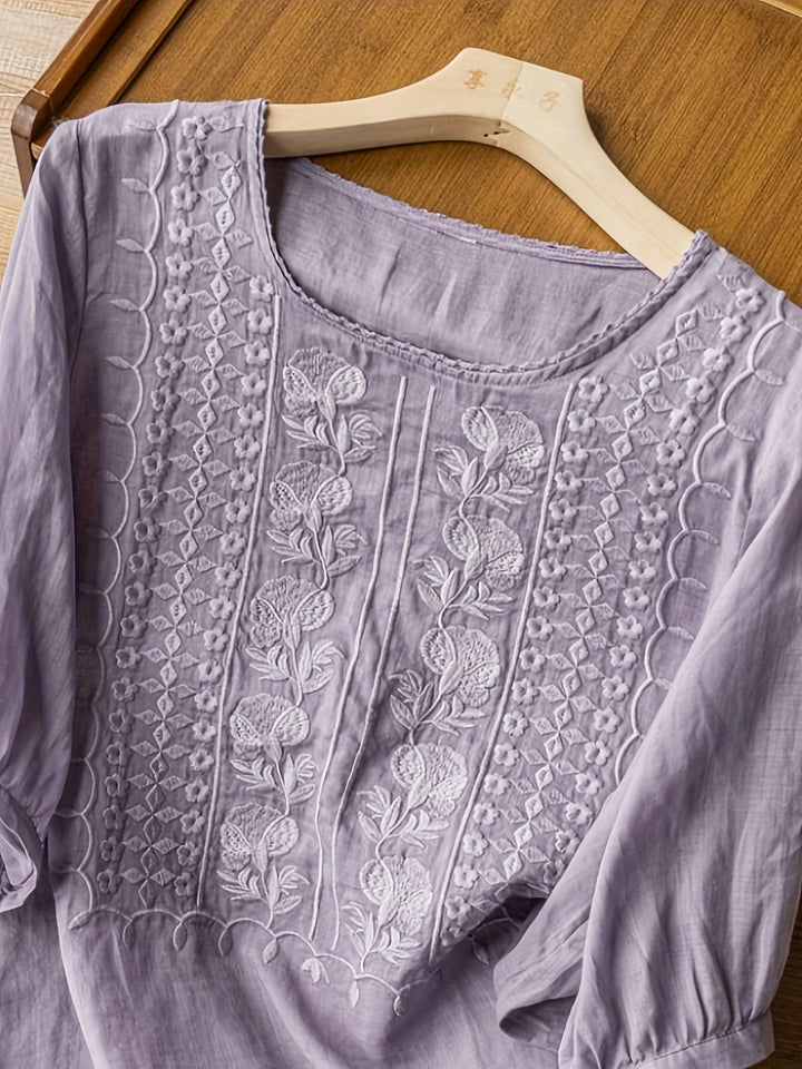 Edeltraud | Bestickte Sommerbluse