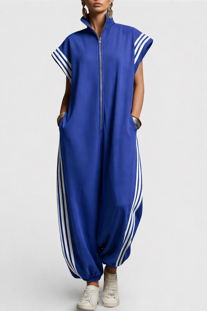 Isolde | Sportlich-eleganter Jumpsuit mit Reißverschluss