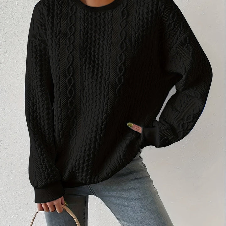 Rebekka | Strukturierter Rundhals-Pullover