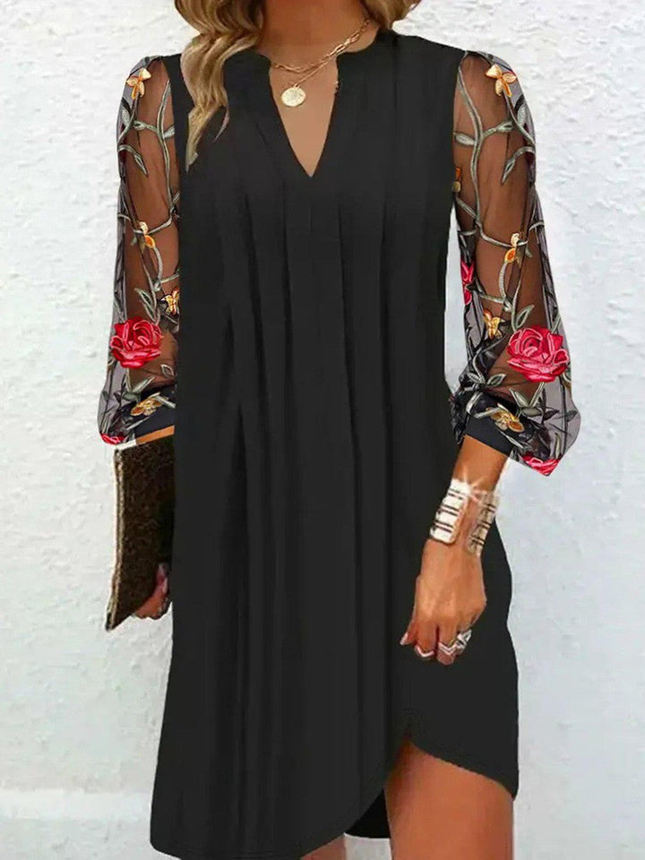 Waltraud | Eleganter Kleid mit Blütenärmeln
