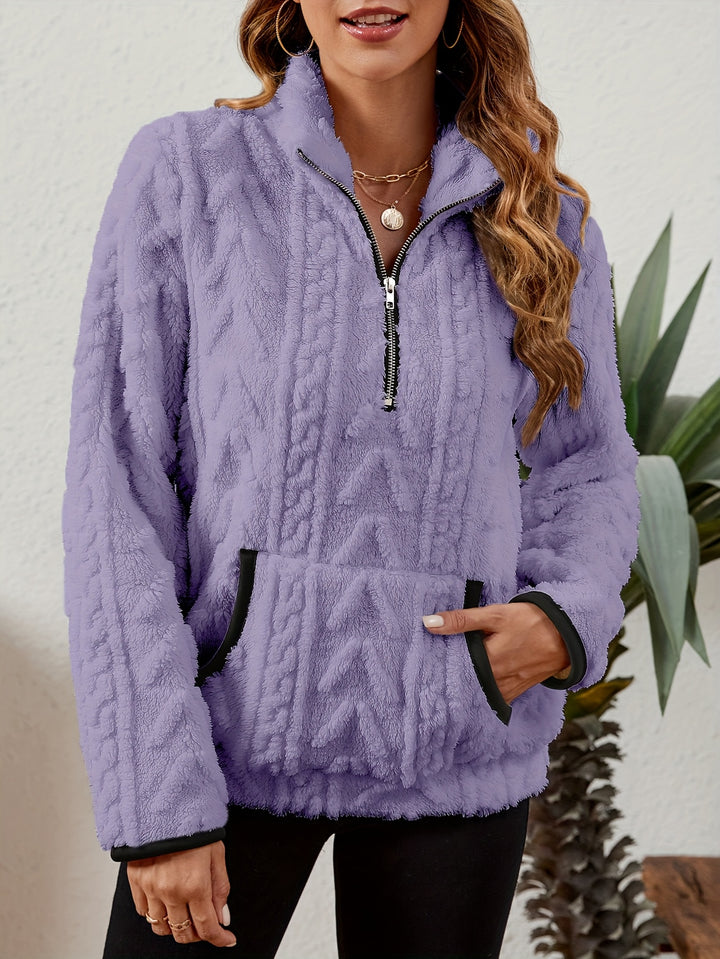 Erika | Kuscheliger Troyer-Pullover mit Stehkragen