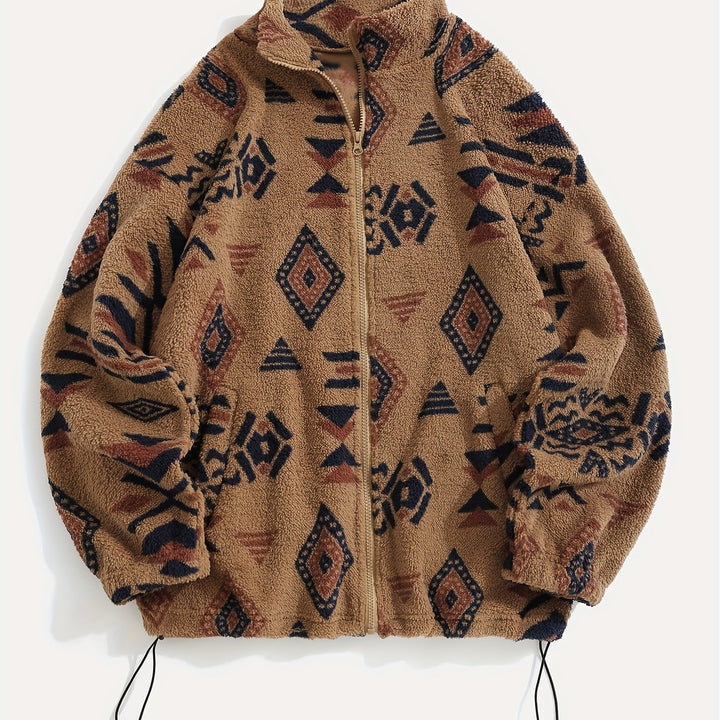 Silvia | Kuschelige Ethno-Jacke mit Muster