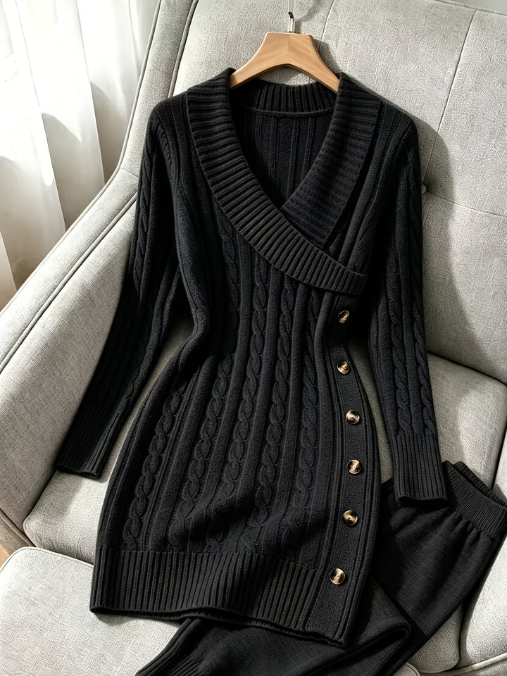 Adele | Figurbetontes Halloween Strickkleid