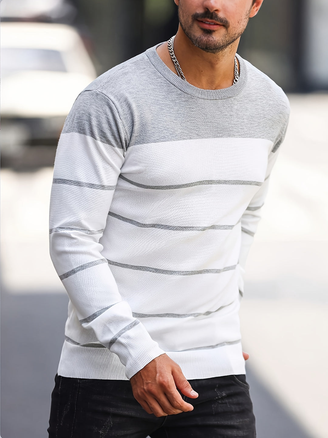 Sigmar | Zeitloser Streifen-Pullover