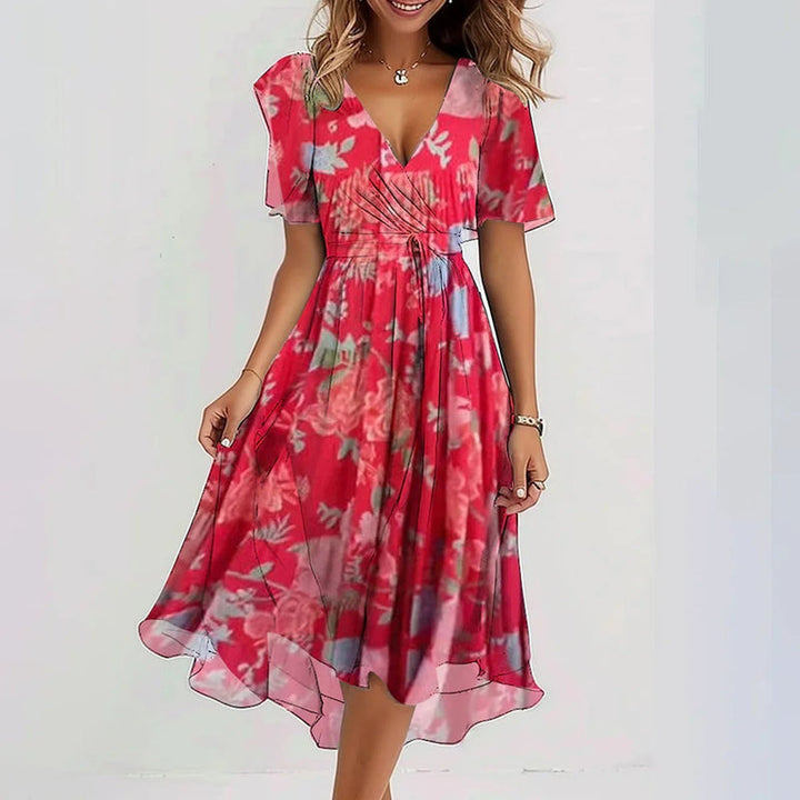 Corinna | Elegantes Wickelkleid mit V-Ausschnitt