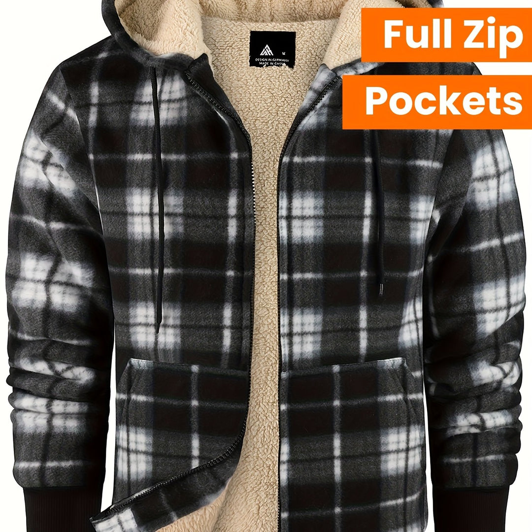 Gerwin | Gefütterte Kapuzenjacke im Karo-Look
