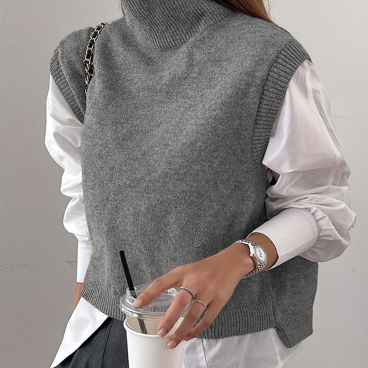 Hedda | Eleganter Rollkragen-Pullunder