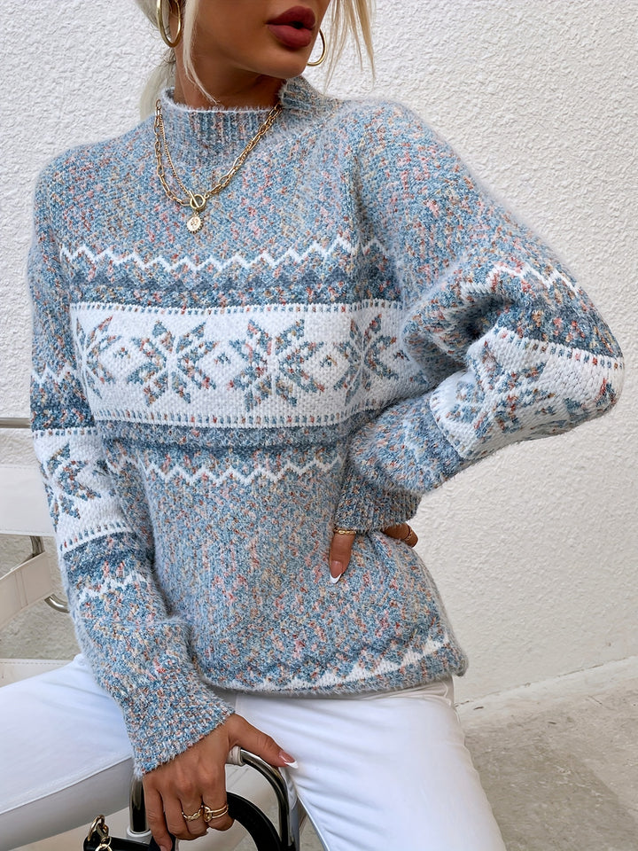 Inga | Weicher Christmas Strickpullover mit Schneeflocken