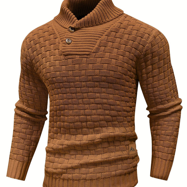 Siegfried | Strukturierter Strick-Pullover mit Schalkragen