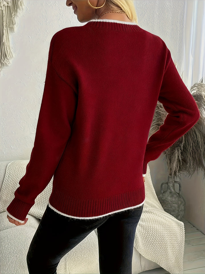 Hanne | Festlicher Schneeflocken-Pullover