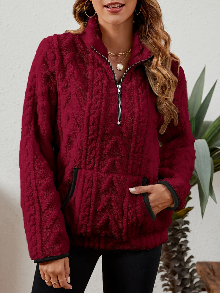 Erika | Kuscheliger Troyer-Pullover mit Stehkragen