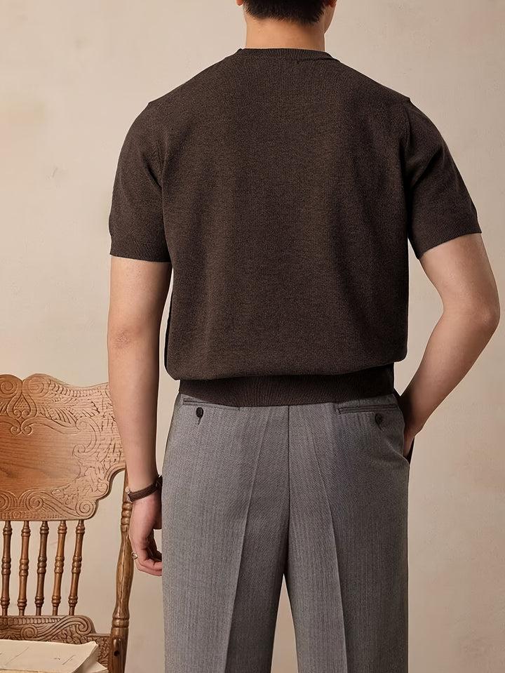 Reimund | Feingestricktes Kurzarm-Shirt