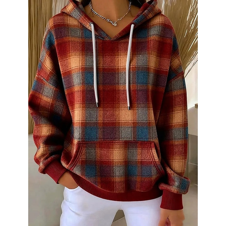 Theda | Karierter Kapuzenpullover