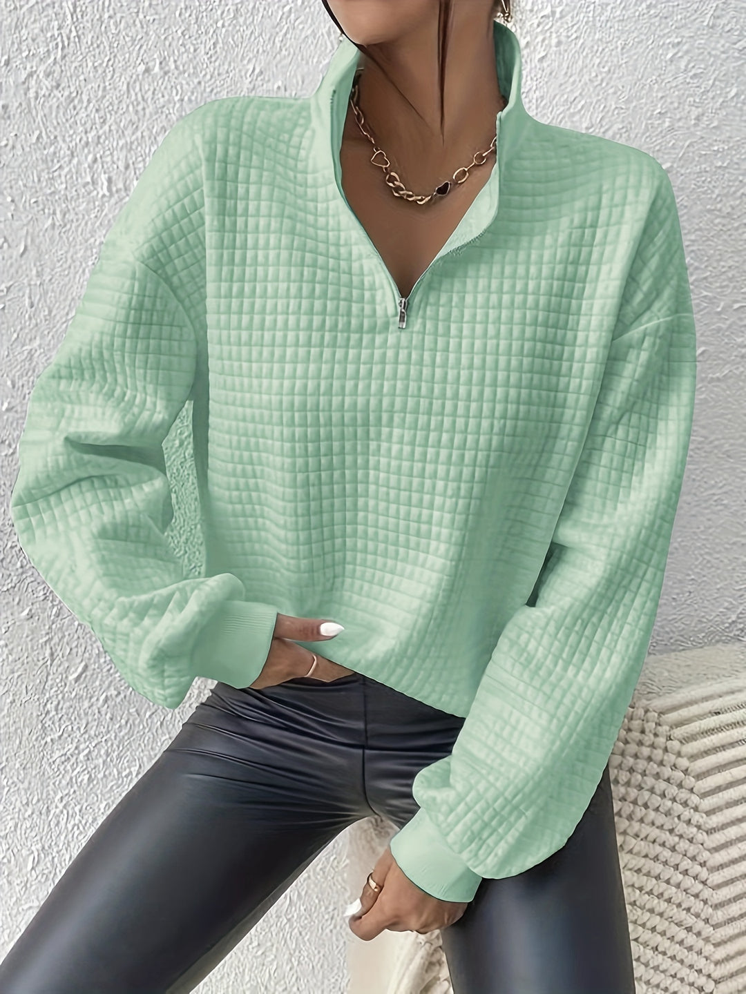 Steffi | Legerer Stehkragen-Pullover