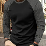 Erich | Sportliches Langarmshirt im Zweifarben-Design