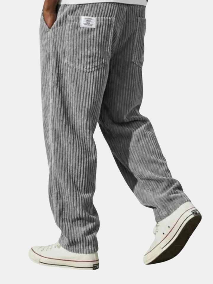 Markus | Lässige Komfort-Hose mit feiner Rippstruktur