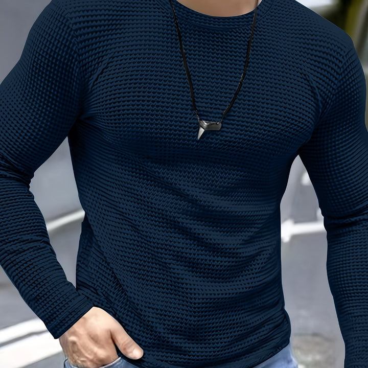 Kai | Strukturiertes Langarmshirt mit Waffelmuster