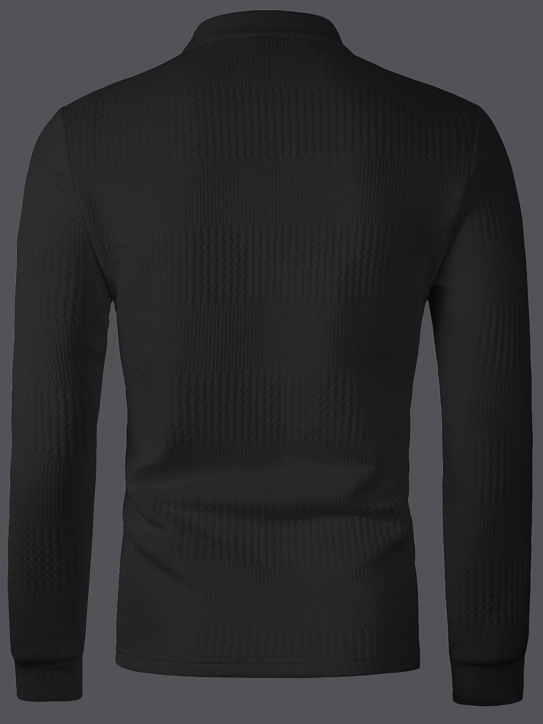 Dietrich | Strukturiertes Langarm-Poloshirt
