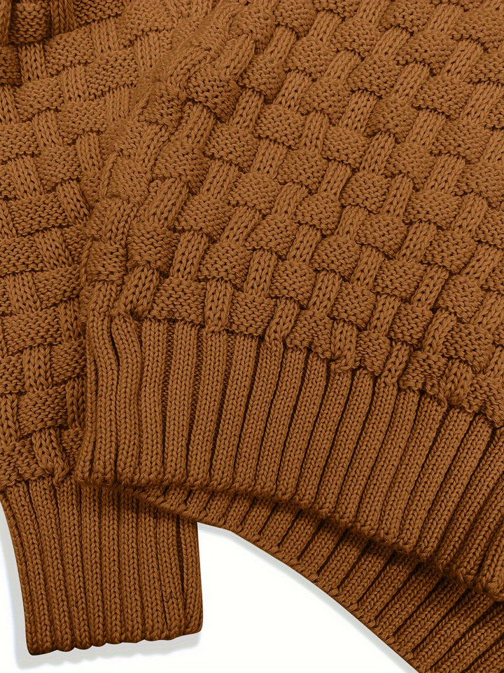 Siegfried | Strukturierter Strick-Pullover mit Schalkragen