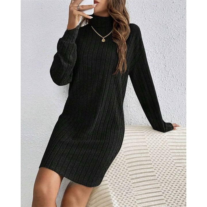 Wilma | Kuscheliges Rollkragen-Strickkleid