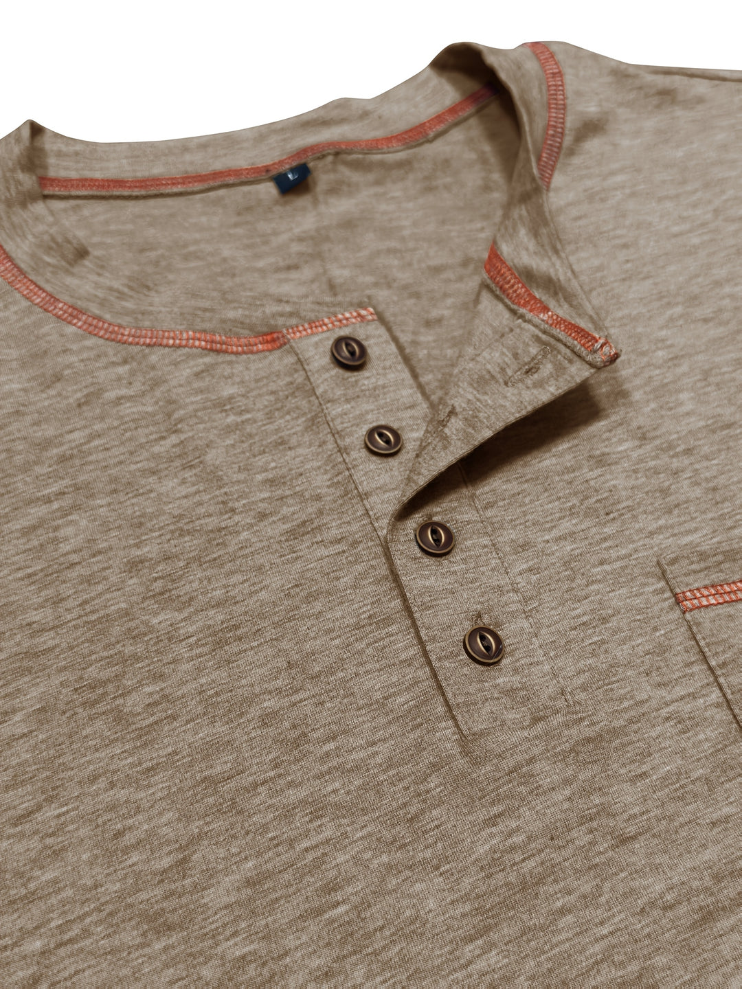 Emmerich | Markantes Henley-Shirt mit Kontrastnähten