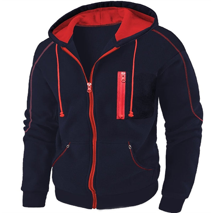 Arne | Sportliche Kapuzenjacke mit Zweifarben-Akzent