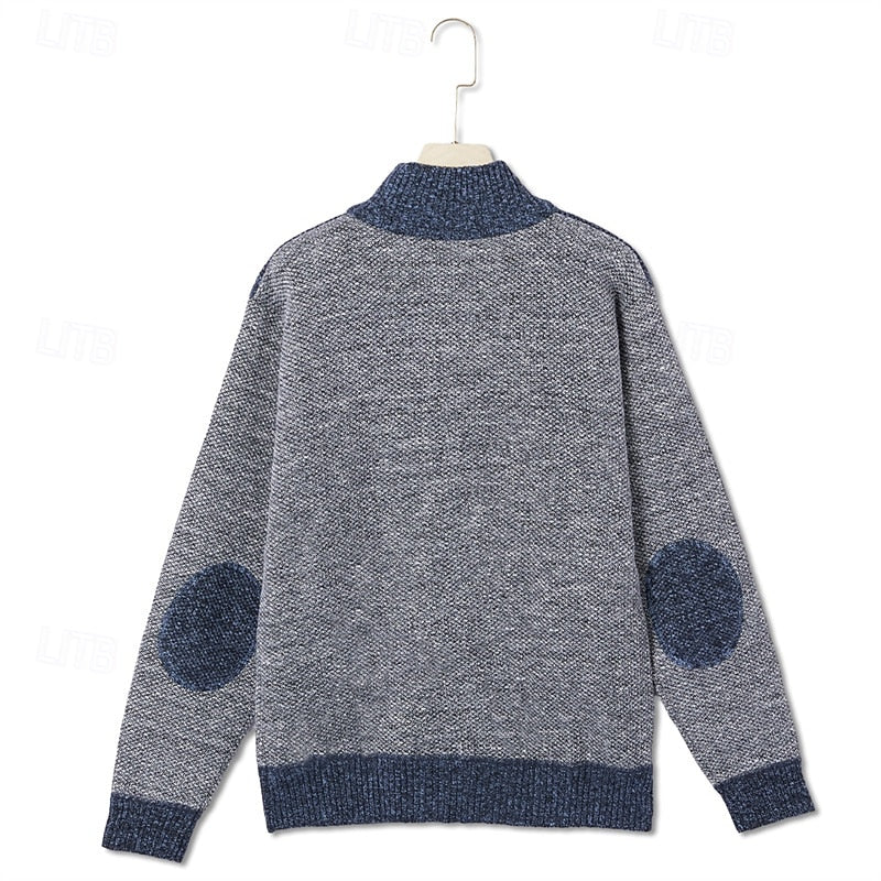 Steffen | Wärmende Strickjacke mit Stehkragen