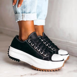 Elfriede | Damen Schnürung Plattform Freizeit Sneaker
