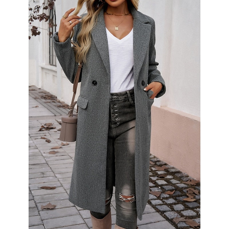 Rita | Eleganter Langer Mantel