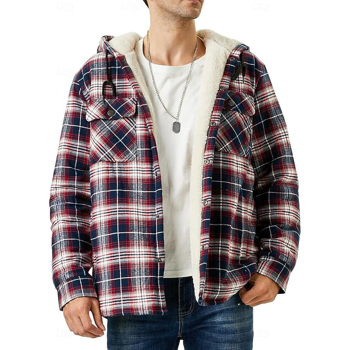 Jörg | Gefütterte Hemdjacke mit Kapuze