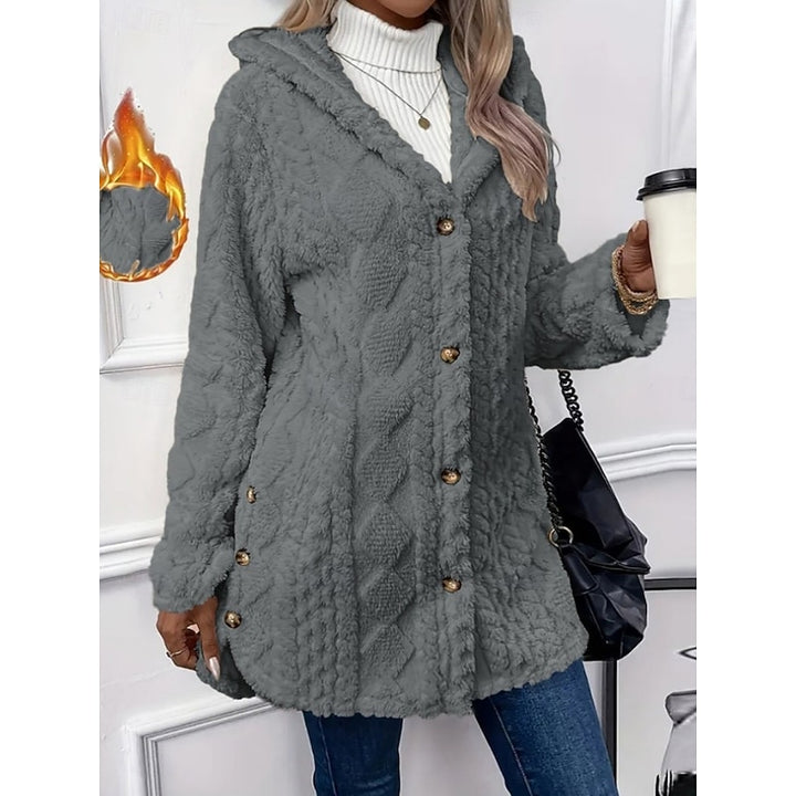 Ingrid | Kuschelige Kapuzenjacke mit Knopfleiste