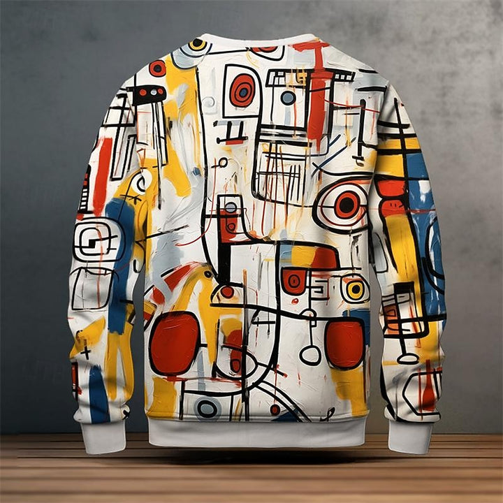Gunter | Kunstvolles Rundhals-Sweatshirt