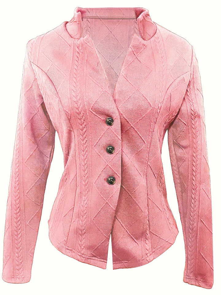 Heidi | Elegante Knopfjacke mit Struktur