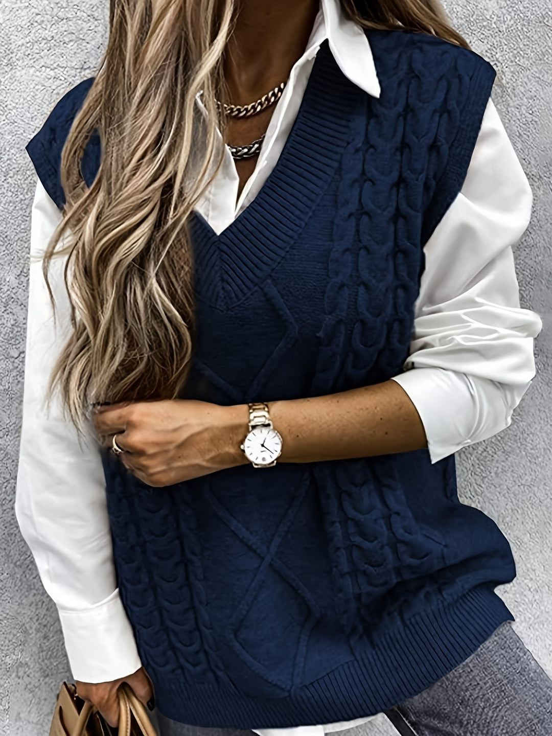 Svenja | Eleganter Zopfmuster-Pullunder