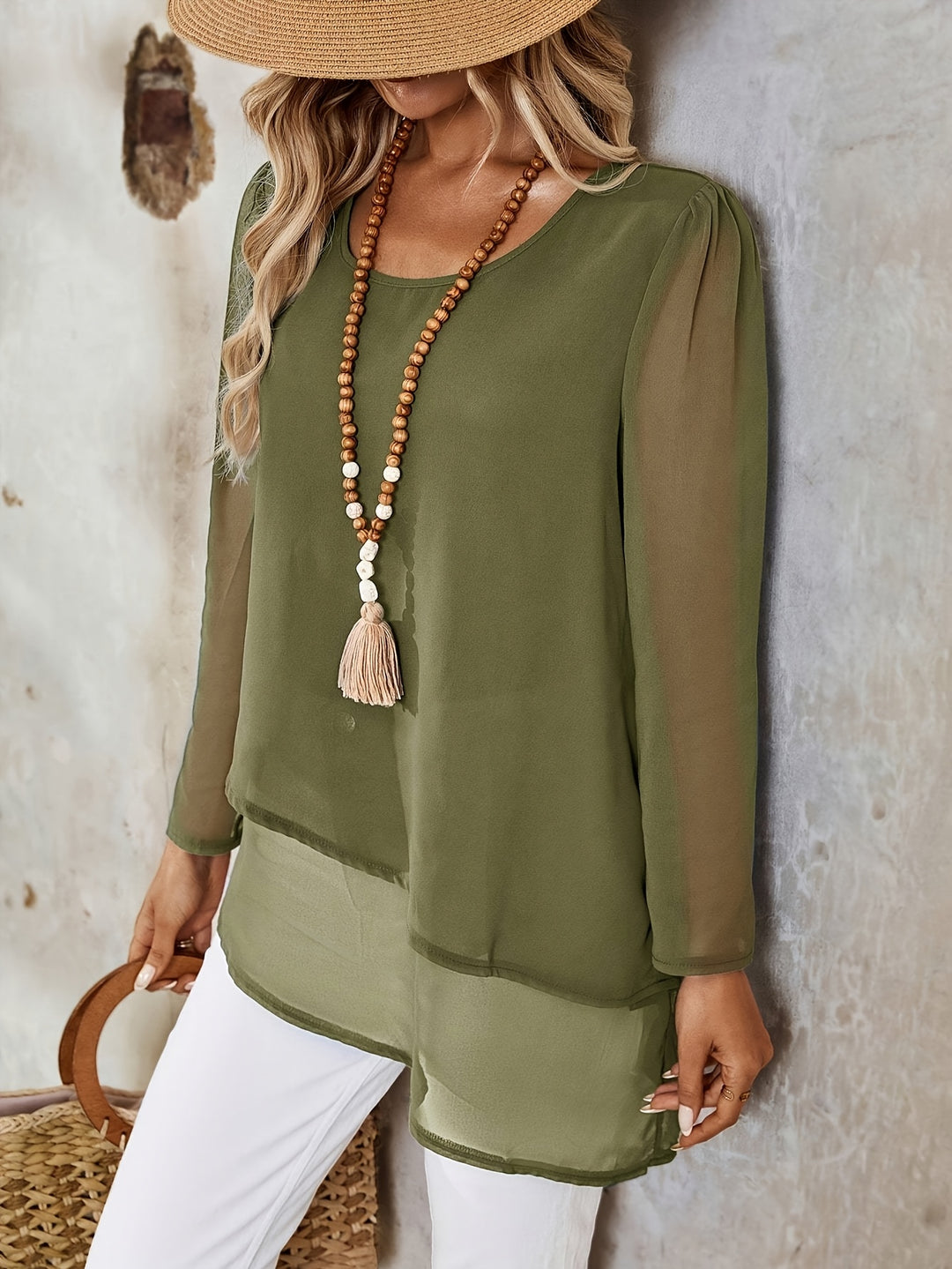 Marga | Elegante Bluse mit Lagen-Optik